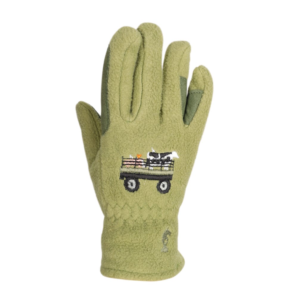 Farm Collection socks, hat and riding gloves in olive green