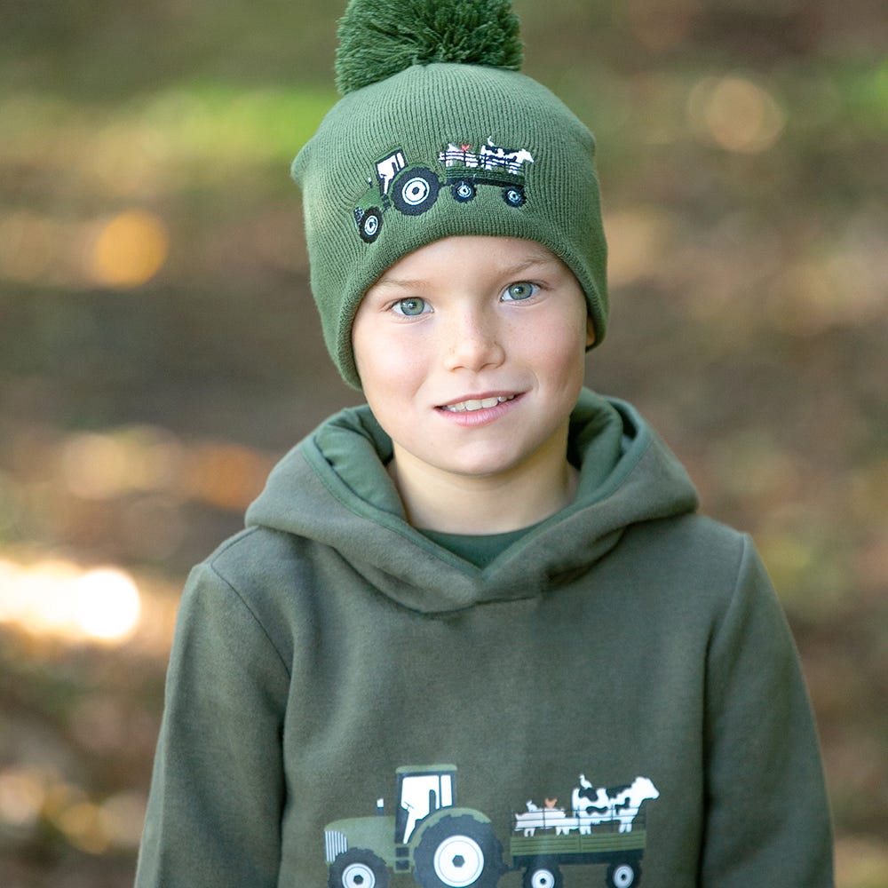 Farm Collection socks, hat and riding gloves in olive green